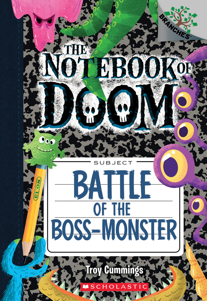 Book cover for Battle of the Boss-Monster: A Branches Book (the Notebook of Doom #13): Volume 13