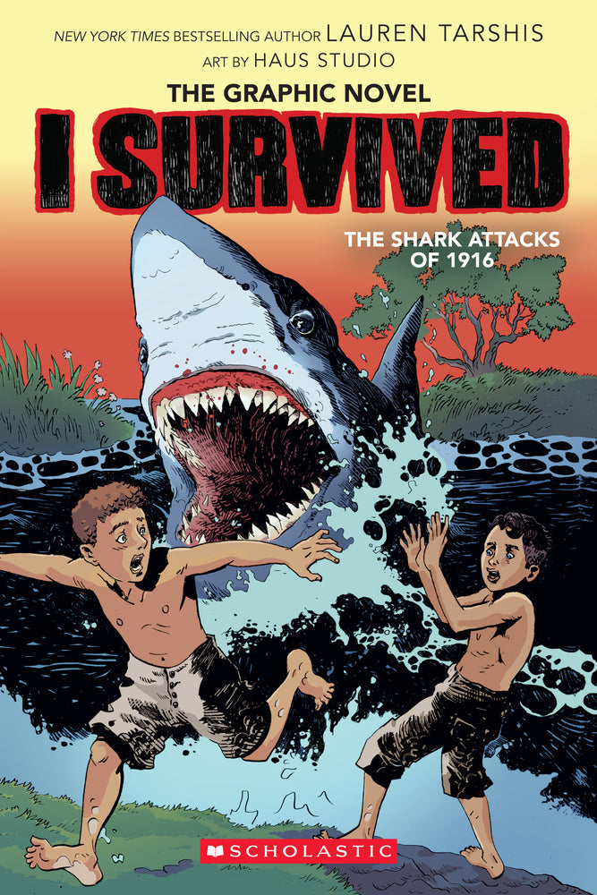 Book cover for I Survived the Shark Attacks of 1916: A Graphic Novel (I Survived Graphic Novel #2): Volume 2