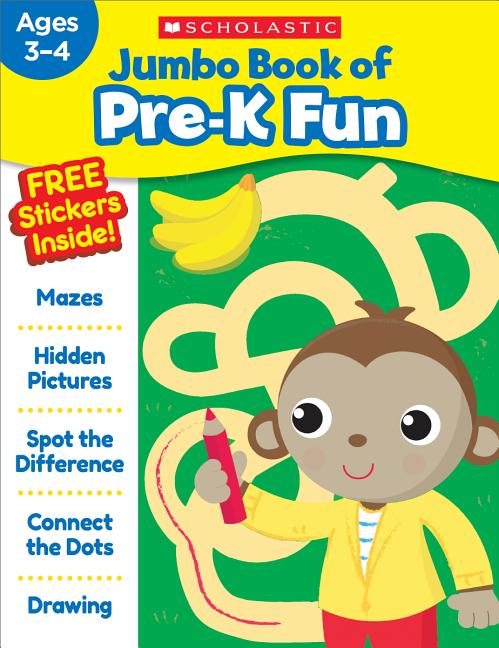 Book cover for Jumbo Book of Pre-K Fun Workbook