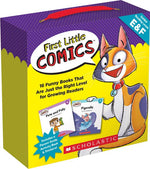 Book cover for First Little Comics: Levels E & F (Parent Pack): 16 Funny Books That Are Just the Right Level for Growing Readers
