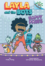 Book cover for Happy Paws: A Branches Book (Layla and the Bots #1): Volume 1