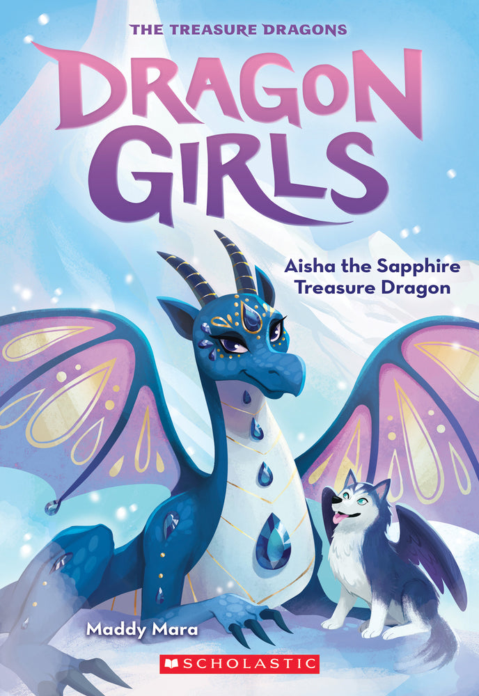 Book cover for Aisha the Sapphire Treasure Dragon (Dragon Girls #5): Volume 5