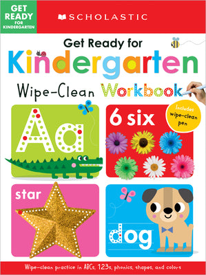 Book cover for Get Ready for Kindergarten Wipe-Clean Workbook: Scholastic Early Learners (Wipe Clean)