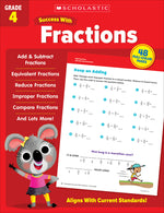 Book cover for Scholastic Success with Fractions Grade 4 Workbook