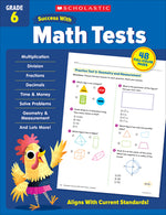 Book cover for Scholastic Success with Math Tests Grade 6 Workbook