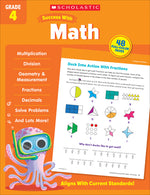 Book cover for Scholastic Success with Math Grade 4 Workbook