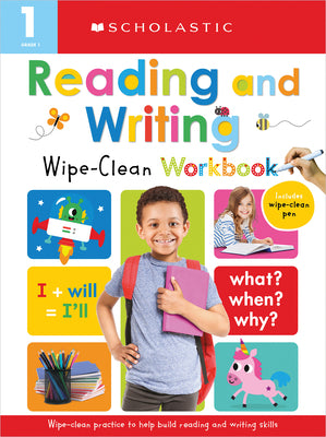 Book cover for First Grade Reading/Writing Wipe Clean Workbook: Scholastic Early Learners (Wipe Clean)