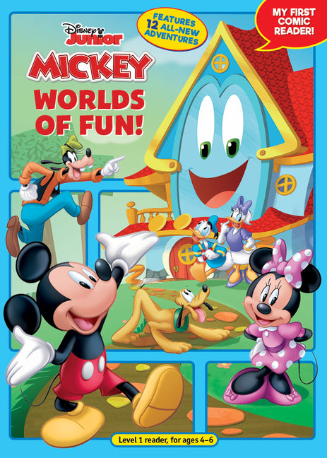 Book cover for Mickey Mouse Funhouse: Worlds of Fun!: My First Comic Reader!