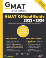 Book cover for GMAT Official Guide 2023-2024, Focus Edition: Includes Book + Online Question Bank + Digital Flashcards + Mobile App