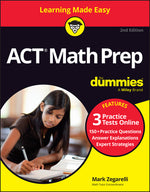 Book cover for ACT Math Prep for Dummies: Book + 3 Practice Tests Online