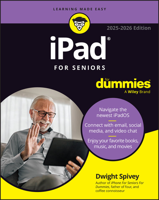 Book cover for iPad for Seniors for Dummies, 2025 - 2026 Edition