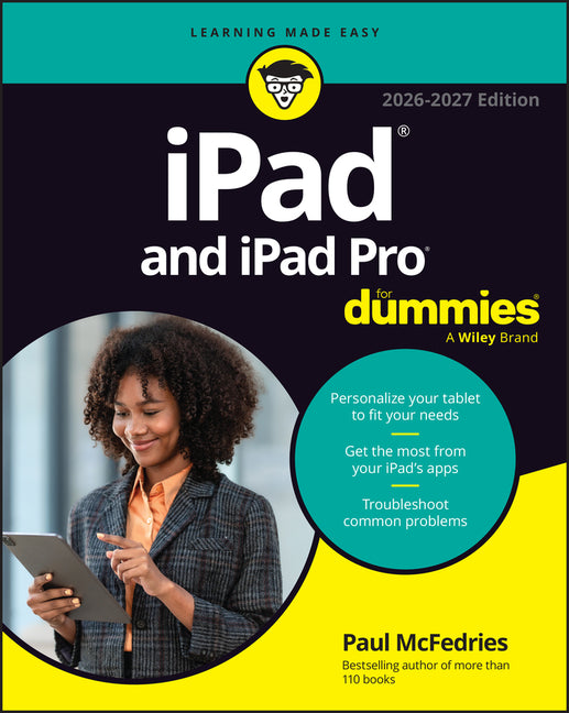 Book cover for iPad and iPad Pro for Dummies (2026-2027)