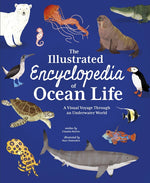 Book cover for Illustrated Encyclopedia of Ocean Life: A Visual Voyage Through an Underwater World