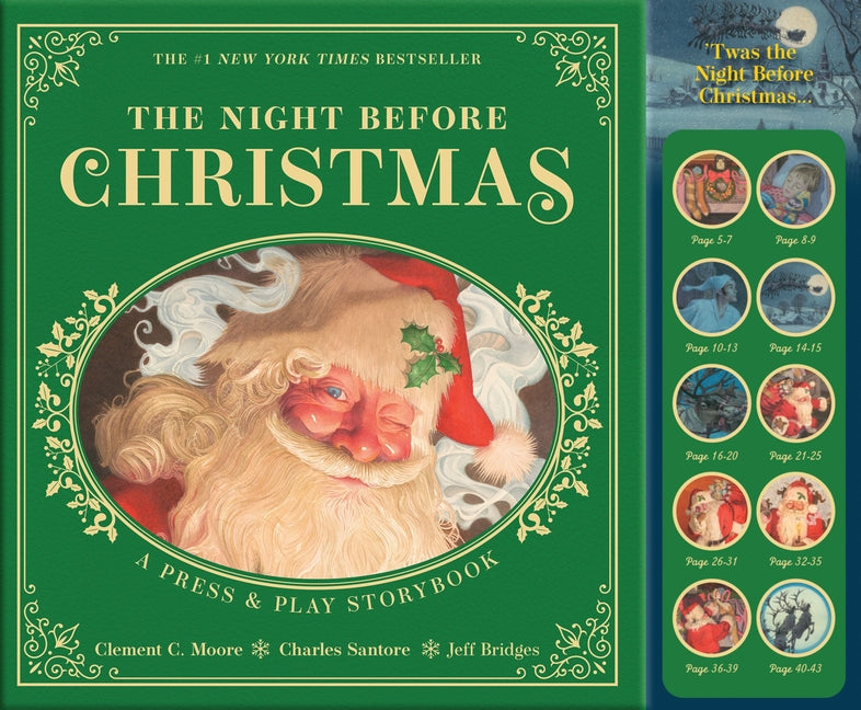 Book cover for Night Before Christmas Press and Play Storybook: The Classic Edition Hardcover Book Narrated by Jeff Bridges