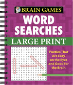 Book cover for Brain Games - Word Searches - Large Print (Purple)