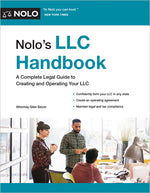 Book cover for Nolo's LLC Handbook: A Complete Legal Guide to Creating and Operating Your LLC