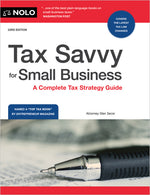 Book cover for Tax Savvy for Small Business: A Complete Tax Strategy Guide