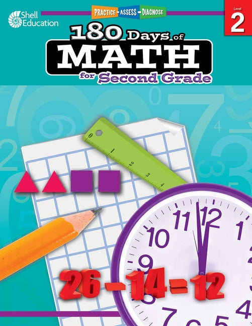 Book cover for 180 Days(tm) Math for Second Grade: Practice, Assess, Diagnose