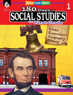 Book cover for 180 Days of Social Studies for First Grade: Practice, Assess, Diagnose