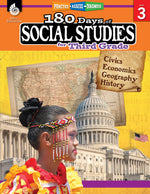 Book cover for 180 Days of Social Studies for Third Grade: Practice, Assess, Diagnose