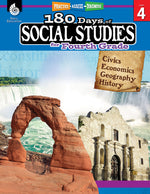 Book cover for 180 Days of Social Studies for Fourth Grade: Practice, Assess, Diagnose
