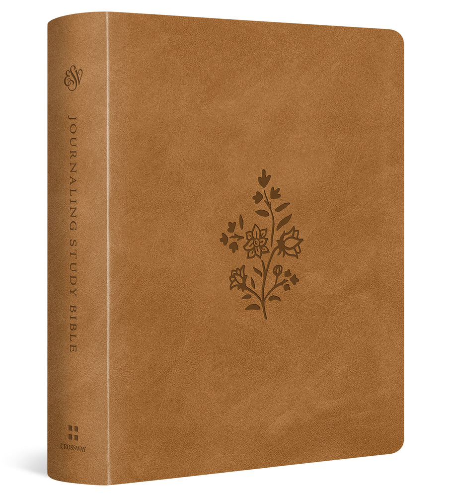 Book cover for ESV Journaling Study Bible (Trutone Over Board, Nubuck Caramel)
