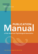 Book cover for Publication Manual (Official) 7th Edition of the American Psychological Association