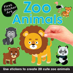 Book cover for First Sticker Art: Zoo Animals: Use Stickers to Create 20 Cute Zoo Animals
