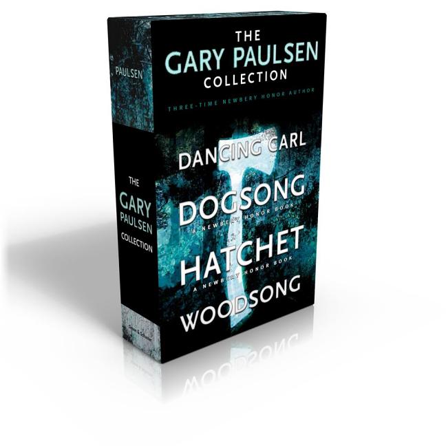 Book cover for Gary Paulsen Collection (Boxed Set): Dancing Carl; Dogsong; Hatchet; Woodsong