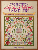 Book cover for Cross Stitch Antique Style Samplers: 30th Anniversary Edition with Brand New Charts and Designs (Anniversary)