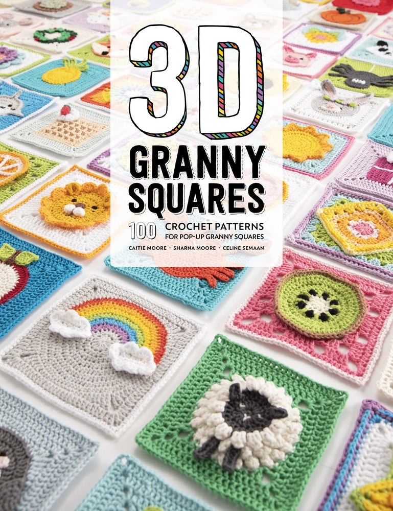 Book cover for 3D Granny Squares: 100 Crochet Patterns for Pop-Up Granny Squares