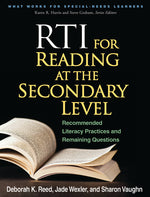 Book cover for RTI for Reading at the Secondary Level: Recommended Literacy Practices and Remaining Questions