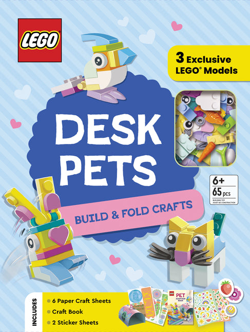 Book cover for Lego(r) Books. Desk Pets: Build & Fold Crafts