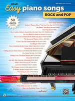 Book cover for Alfred's Easy Piano Songs -- Rock & Pop: 50 Hits from Across the Decades