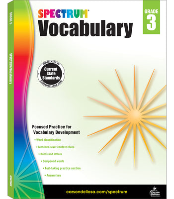 Book cover for Spectrum Vocabulary, Grade 3