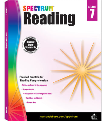 Book cover for Spectrum Reading G.7 Workbook, Grade 7