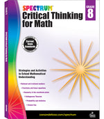 Book cover for Spectrum Critical Thinking for Math, Grade 8