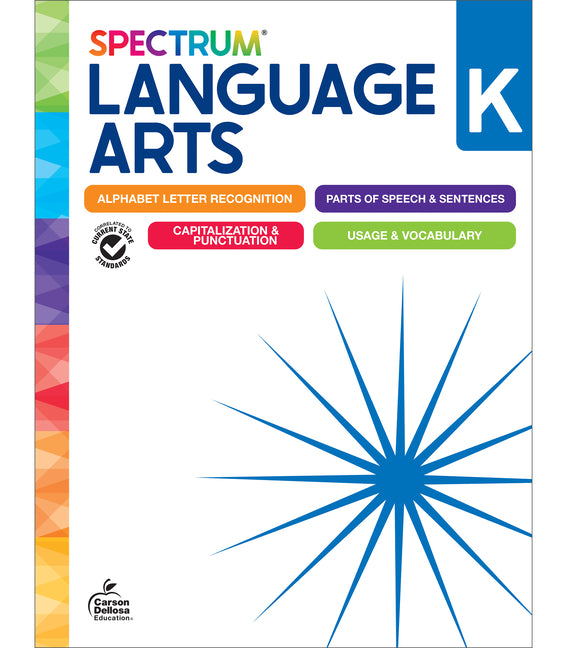 Book cover for Spectrum Language Arts Workbook, Grade K
