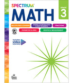 Book cover for Spectrum Math Workbook, Grade 3: Volume 4