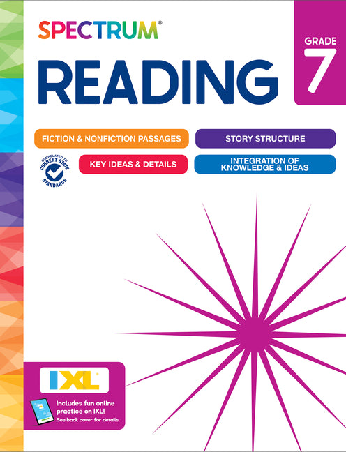 Book cover for Spectrum Reading Workbook, Grade 7