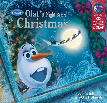 Book cover for Frozen Olaf's Night Before Christmas Book & CD