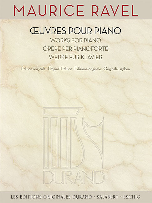 Book cover for Maurice Ravel - Works for Piano