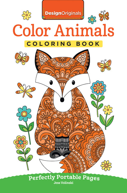 Book cover for Color Animals Coloring Book: Perfectly Portable Pages