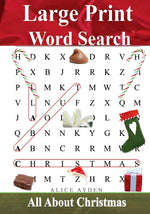 Book cover for Large Print Word Search: All About Christmas