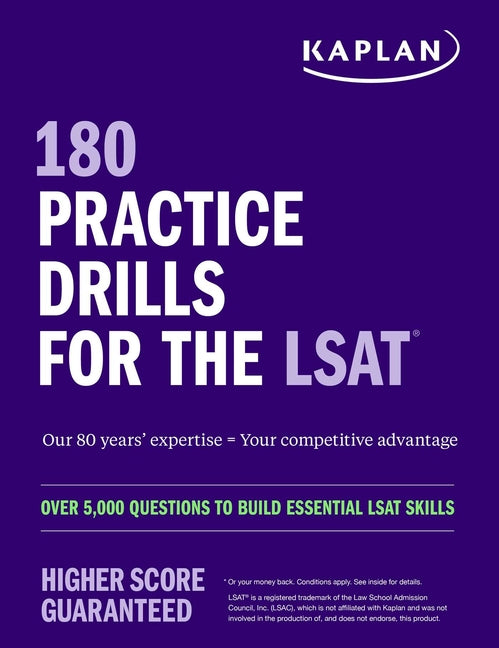 Book cover for 180 Practice Drills for the Lsat: Over 5,000 Questions to Build Essential LSAT Skills