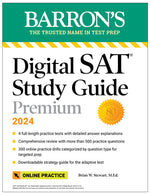 Book cover for Digital SAT Study Guide Premium, 2024: 4 Practice Tests + Comprehensive Review + Online Practice