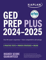 Book cover for GED Test Prep Plus 2024-2025: Includes 2 Full Length Practice Tests, 1000+ Practice Questions, and 60+ Online Videos