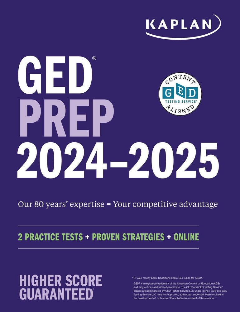 Book cover for GED Test Prep 2024-2025: 2 Practice Tests + Proven Strategies + Online