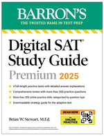 Book cover for Digital SAT Study Guide Premium, 2025: 4 Practice Tests + Comprehensive Review + Online Practice