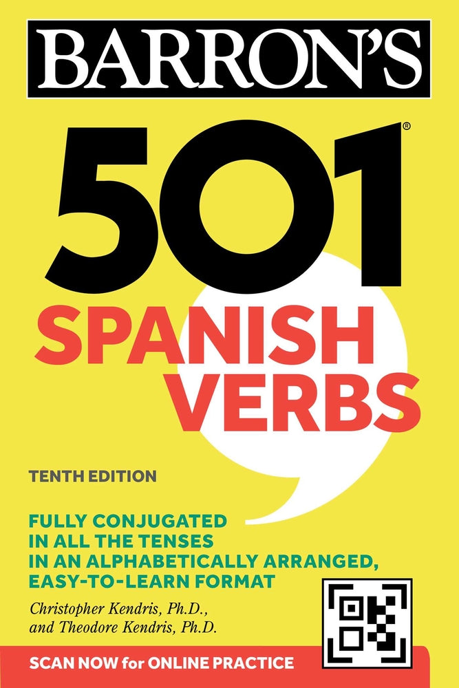 Book cover for 501 Spanish Verbs, Tenth Edition